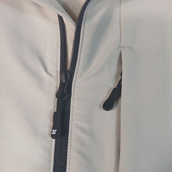 32 Degrees Cool Mens Lightweight Jacket‎ Gray Hooded Zippered Size M Windbreaker - Picture 6 of 14